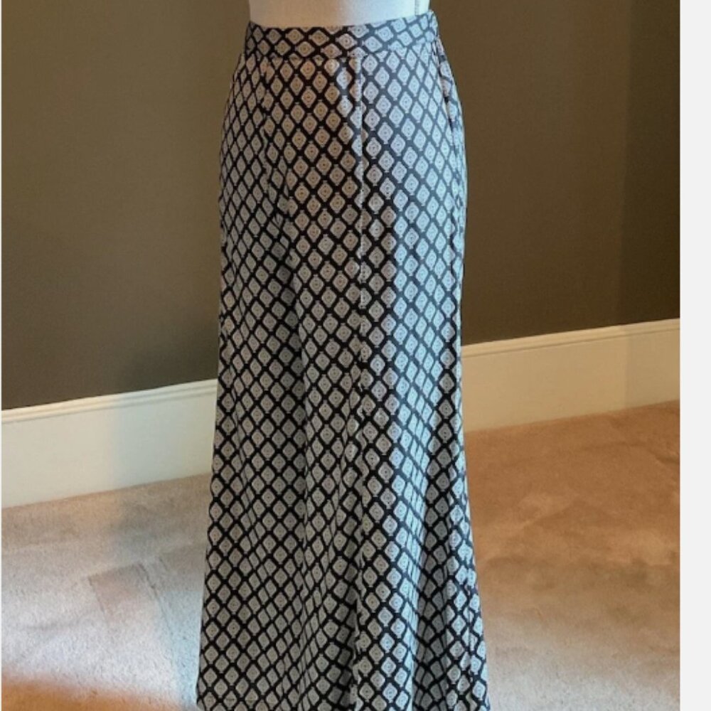 Anthropologie Saturday Sunday Jude Wide Leg Pants in Black Motif  Size M - Picture 4 of 11
